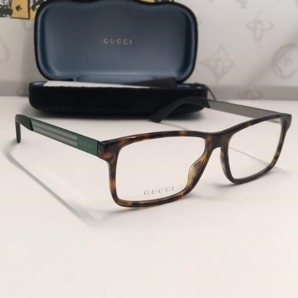 Gucci GG0692O 005 – Havana Green Rectangular | 57-16-150 | New Authentic” - Picture 4 of 11